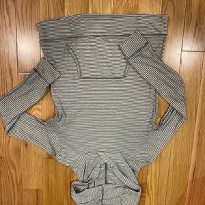 Grey white stripped lightweight sweatshirt size XS
